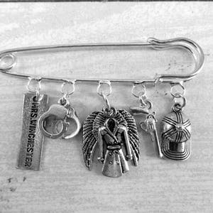 Supernatural Themed Kilt Pin Charm Brooch