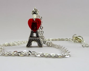 Love Paris Eiffel Tower Pendant Necklace