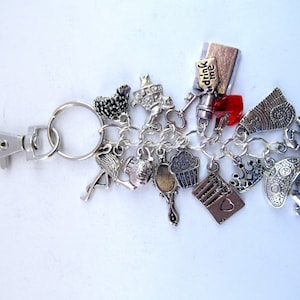 Alice in Wonderland Themed Keychain Keyfob Zipper Pull Handbag Charm