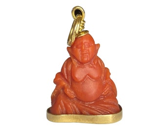 Pendentif Bouddha Coral Gold 750