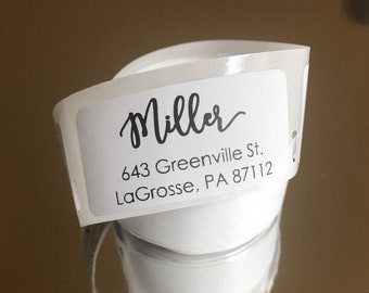 Personalized / Custom Return Address Label / Stickers. Perfect for Wedding Return Responses and Bill Payment, 1" x 2.125" LAB-17