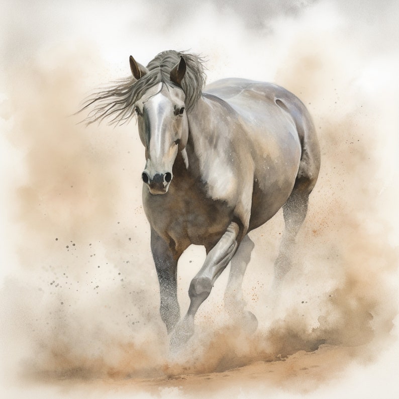 Watercolor Horse Art Bundle: Equine Illustrations (Digital Download), photo 2 of 10