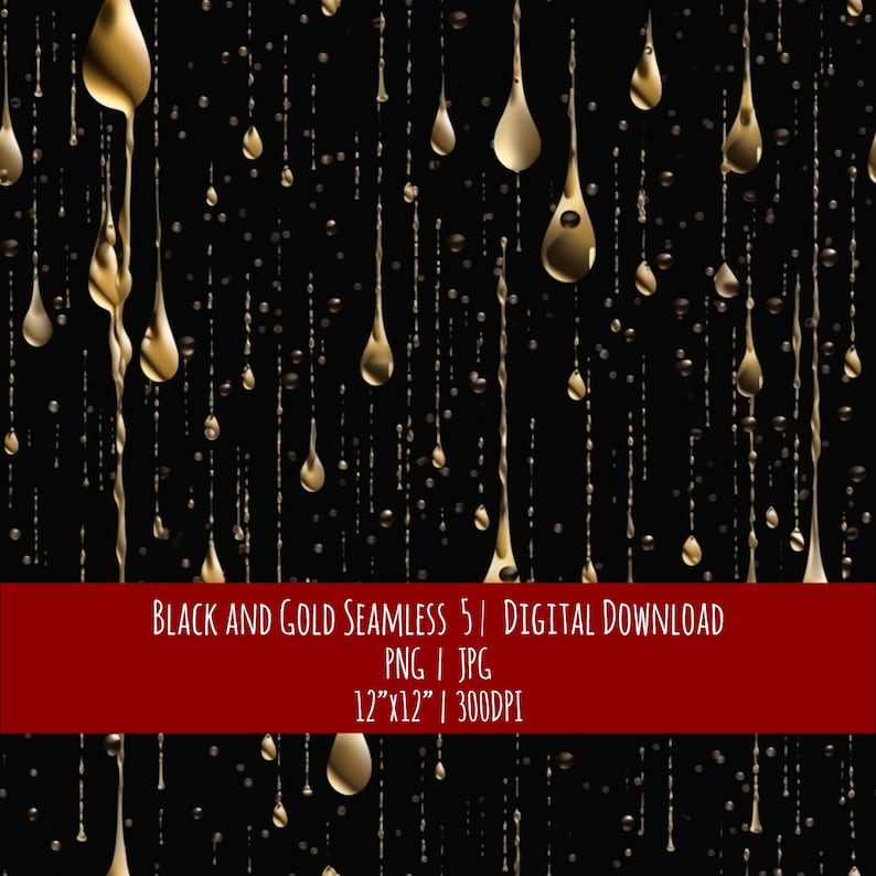 Black and Gold Art Deco Seamless Pattern (Digital Download), photo 1 of 2