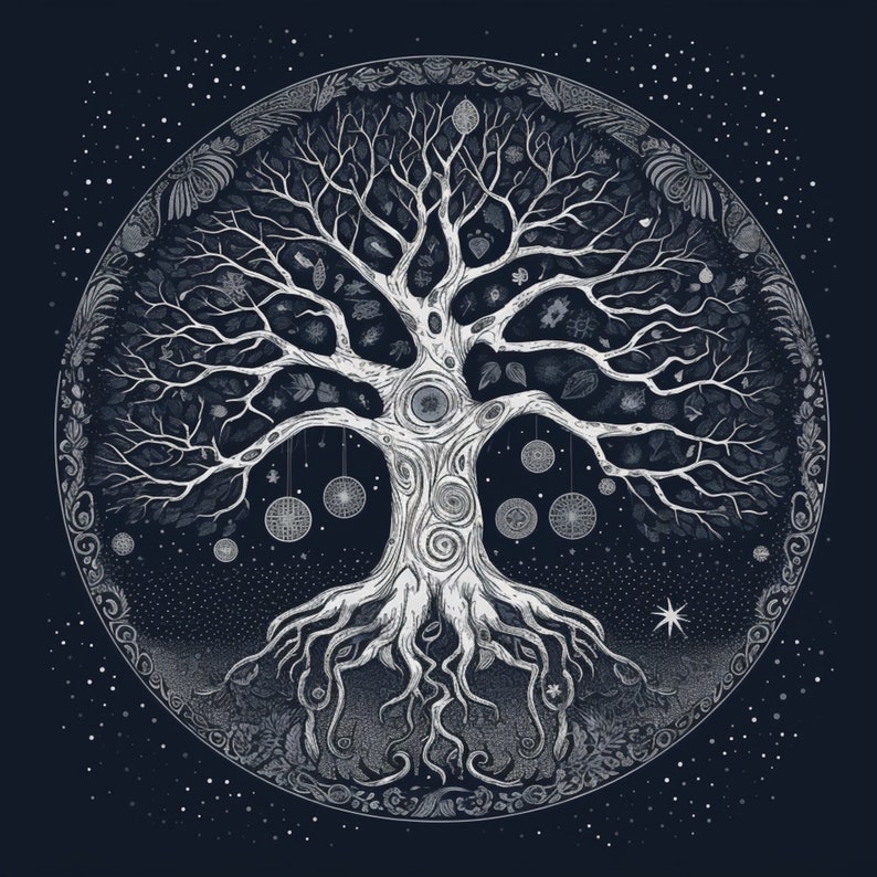 Celtic Tree of Life Art: Hand-Drawn Pagan Design (Digital Download), photo 2 of 2