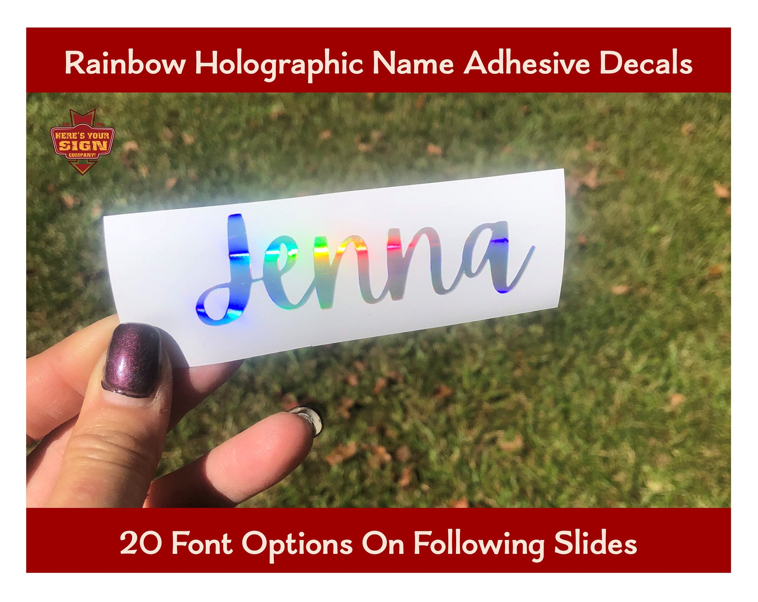 Oil slick Rainbow Holographic Transparent Self Adhesive Overlay Film A4  Sheet
