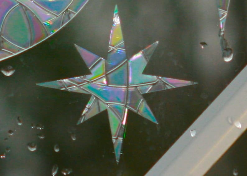 Moon and Stars Window Clings: Rainbow Prism Suncatcher Decals, photo 3 of 10