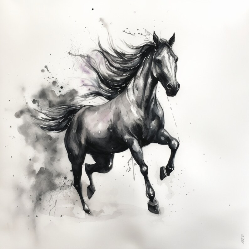 Hand Drawn Horse Illustration: Equine Art Print (Digital Download), photo 2 of 2