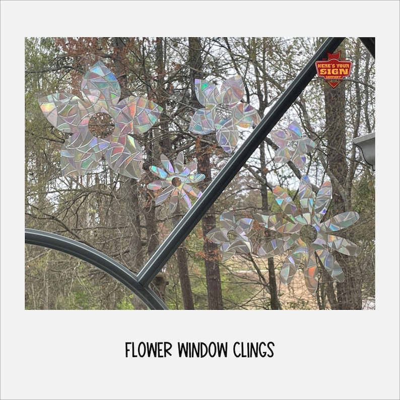 Flower Window Clings: Rainbow Window Prism Sun Catcher Decals. Always Extras. Summer…, photo 1 of 9