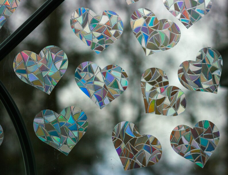 Valentine's Day Hearts 3.5" Window Decorations. Sun Catcher. Rainbow Prism Decoration…, photo 3 of 10