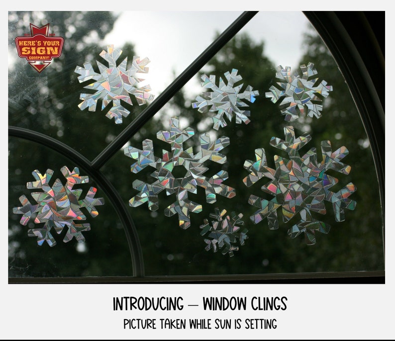 snowflake window clings