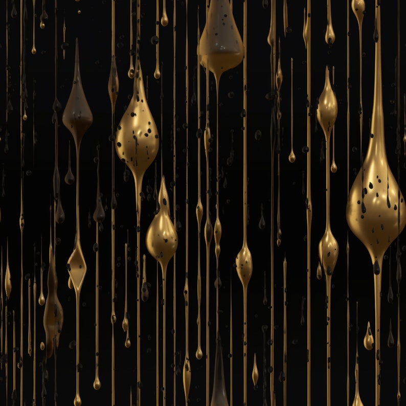 Black and Gold Art Deco Seamless Pattern: Scrapbook Paper (Digital Download), photo 2 of 10