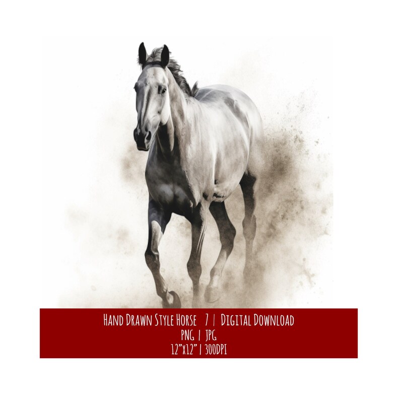 Hand Drawn Horse Art Print: Equine Illustration (Digital Download), photo 1 of 2