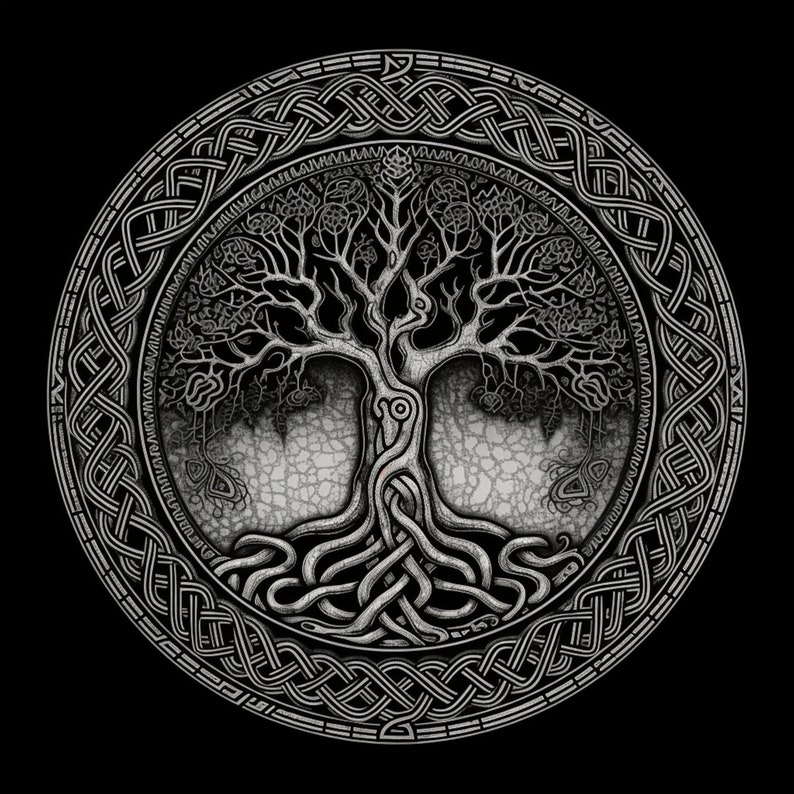 Celtic Tree of Life Art: Hand-Drawn Pagan Design (Digital Download), photo 2 of 2