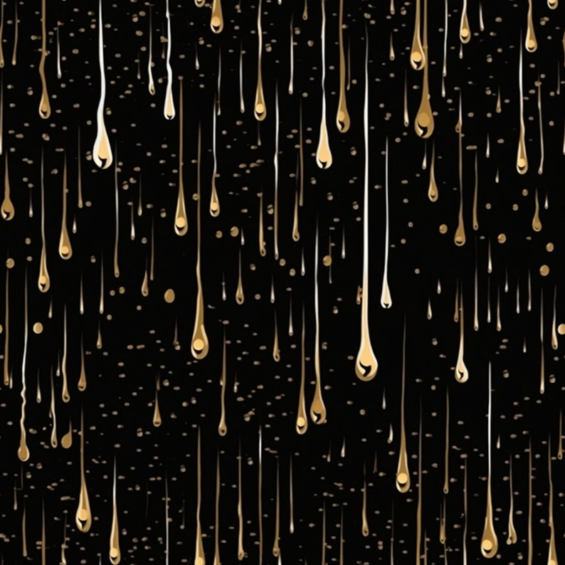 Black and Gold Art Deco Seamless Pattern: Scrapbook Paper (Digital Download), photo 2 of 2