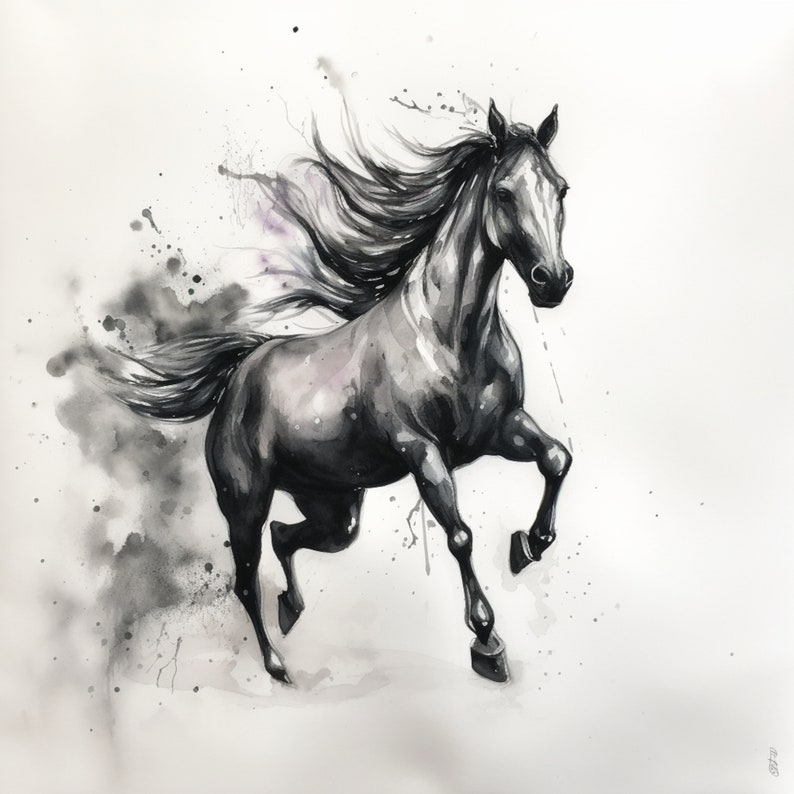 Watercolor Horse Art Bundle: Equine Illustrations (Digital Download), photo 10 of 10