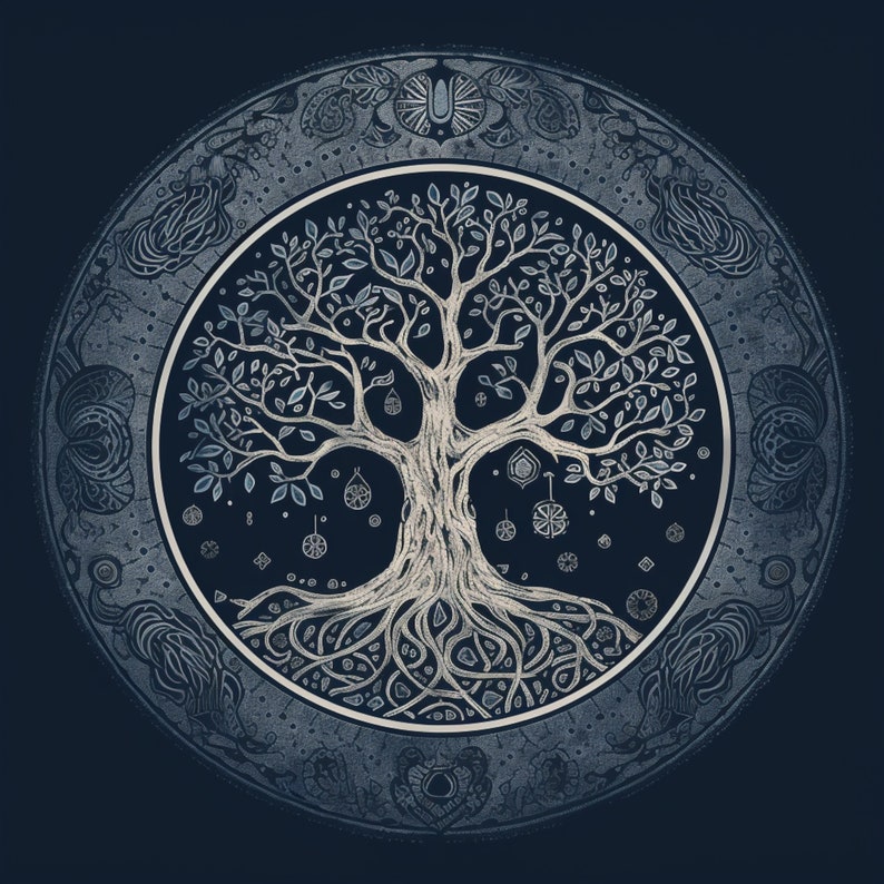 Celtic Tree of Life Art: Hand-Drawn Pagan Design (Digital Download), photo 2 of 2