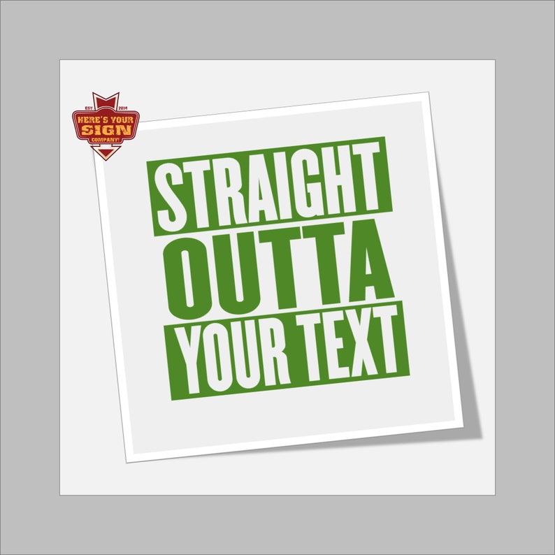 Straight Outta Decal/ Sticker with Custom Text. Perfect for laptops, cars, and tumblers…, photo 3 of 6