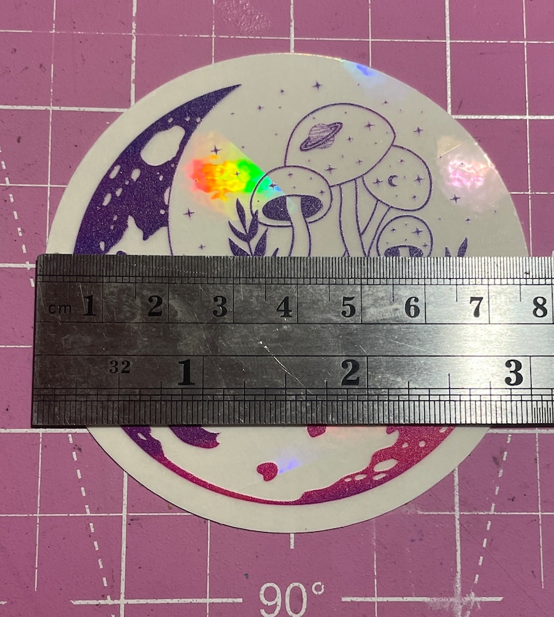 Magic Mushroom Suncatcher Sticker 3" Diameter. Rainbow Maker. Prismatic Window Sticker…, photo 7 of 8