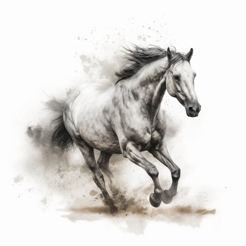 Watercolor Horse Art Bundle: Equine Illustrations (Digital Download), photo 5 of 10