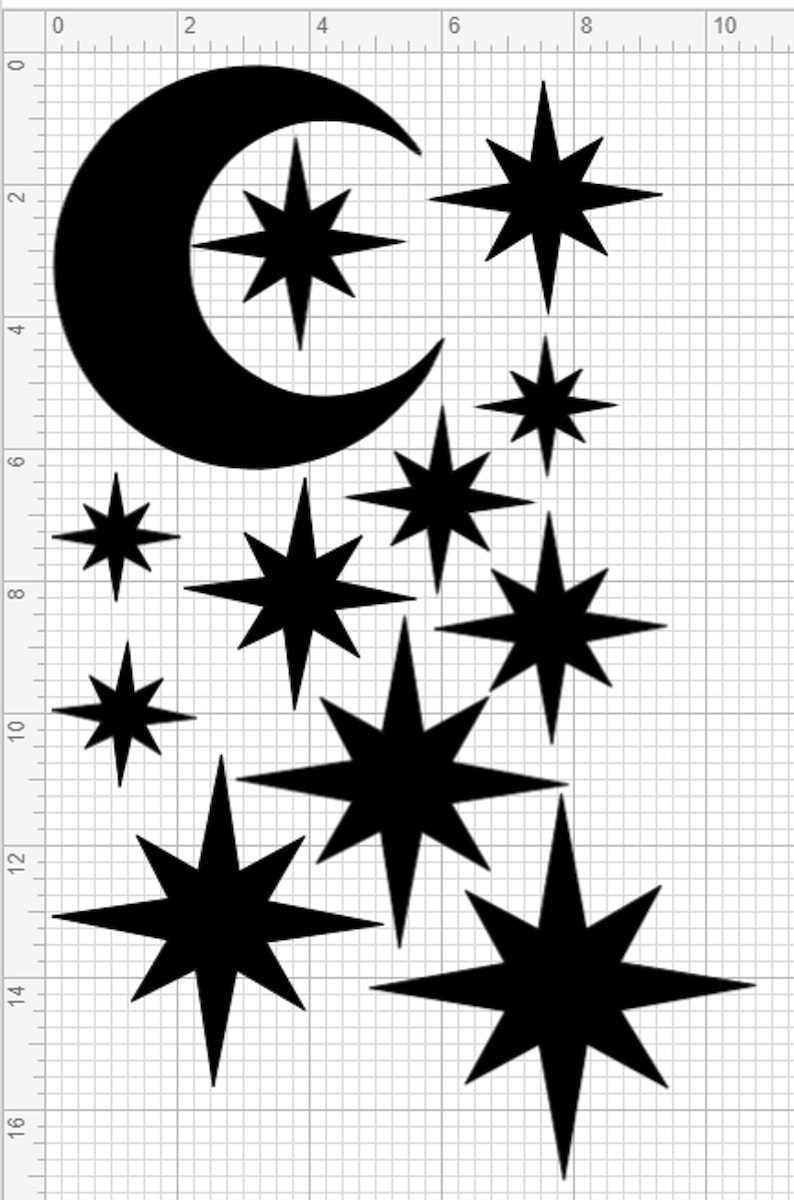 Moon and Stars Window Clings: Rainbow Prism Suncatcher Decals, photo 10 of 10