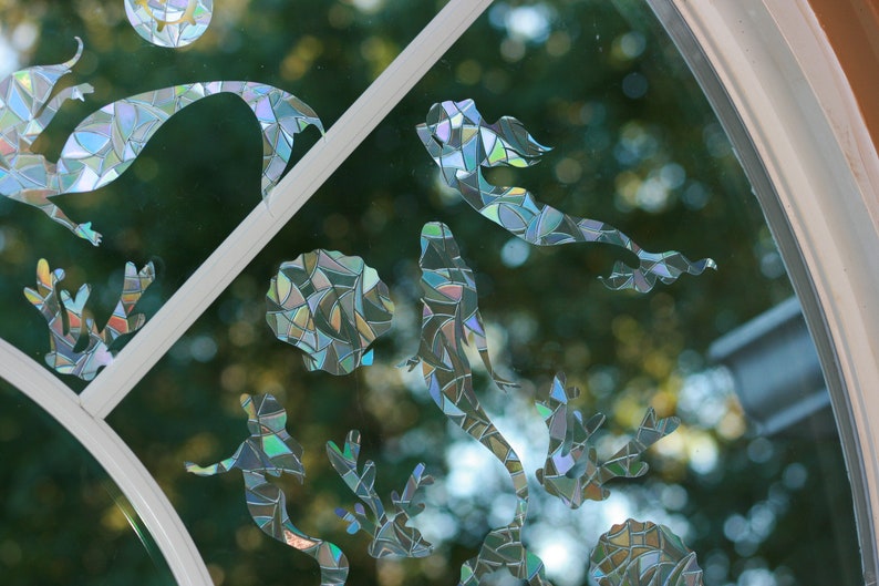 Mermaids, Shells and Coral Window Clings - 10 total with bonuses! Sun Catcher. Rainbow…, photo 4 of 10
