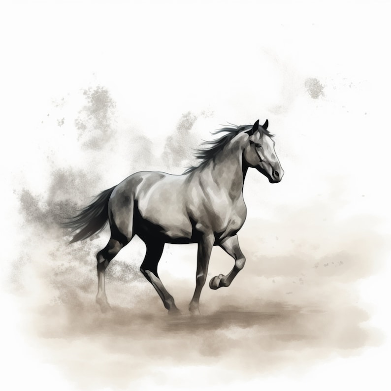 Hand Drawn Horse Illustration: Equine Art Print (Digital Download), photo 2 of 2