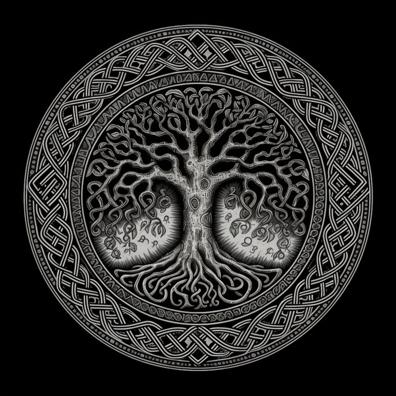 Celtic Tree of Life Art: Hand-Drawn Pagan Design (Digital Download), photo 2 of 2