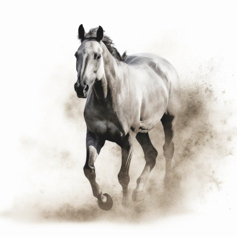 Hand Drawn Horse Art Print: Equine Illustration (Digital Download), photo 2 of 2