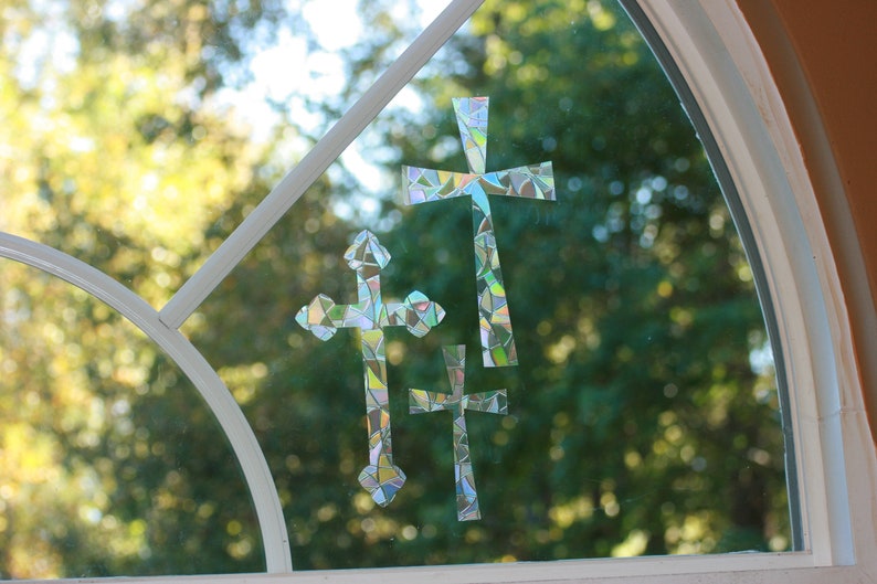 Cross Window Clings - 11 total with bonuses! Sun Catcher. Rainbow Window Prism…, photo 6 of 10