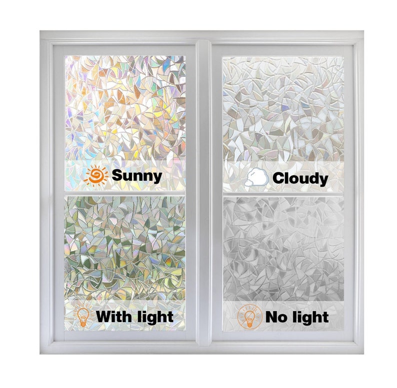 Rainbow Window Film LARGE Roll. Decorative 3D /holographic Etsy