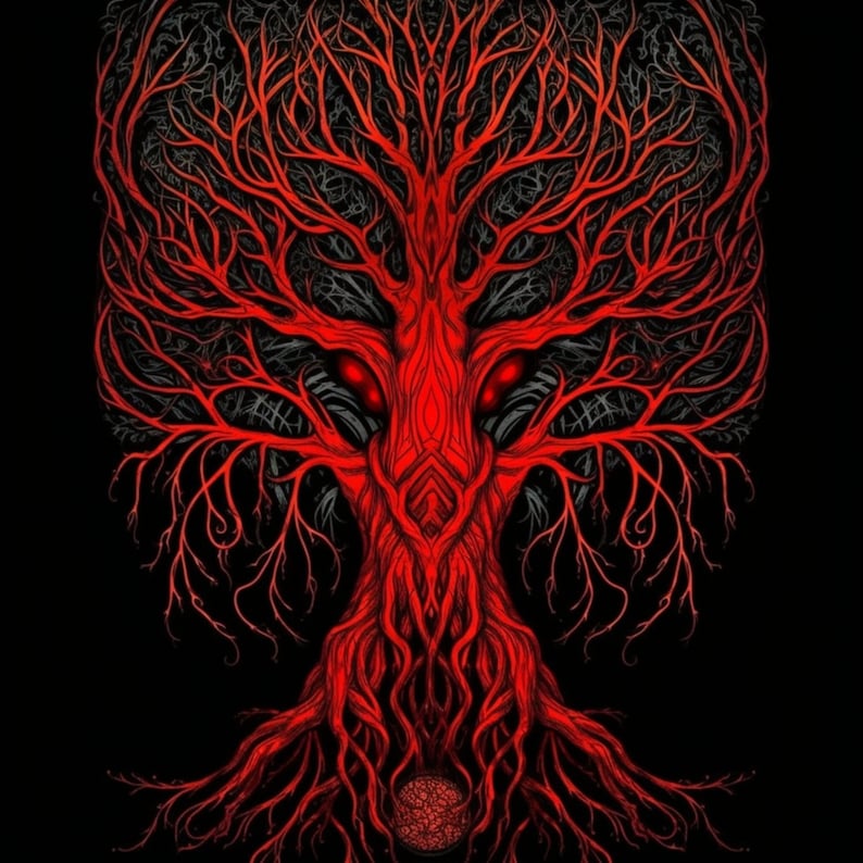 Flame Red Tree of Life Art (Digital Download), photo 2 of 2