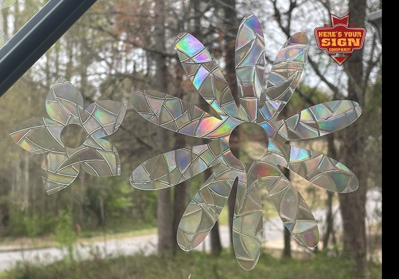 Flower Window Clings: Rainbow Window Prism Sun Catcher Decals. Always Extras. Summer…, photo 4 of 9