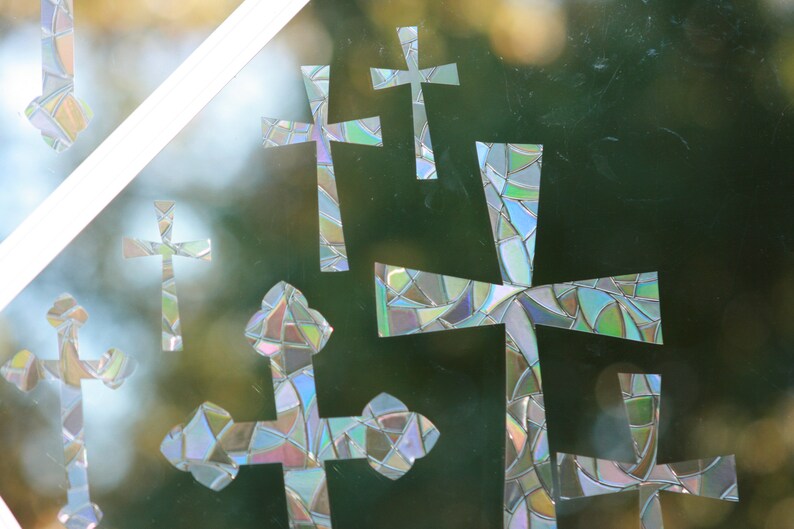 Cross Window Clings - 11 total with bonuses! Sun Catcher. Rainbow Window Prism…, photo 7 of 10