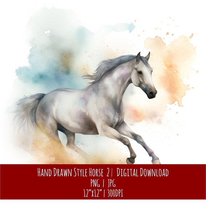 Hand Drawn Horse Illustration: Equine Art Print (Digital Download), photo 1 of 2