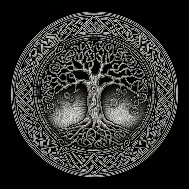 Celtic Tree of Life Art: Hand-Drawn Pagan Design (Digital Download), photo 2 of 2