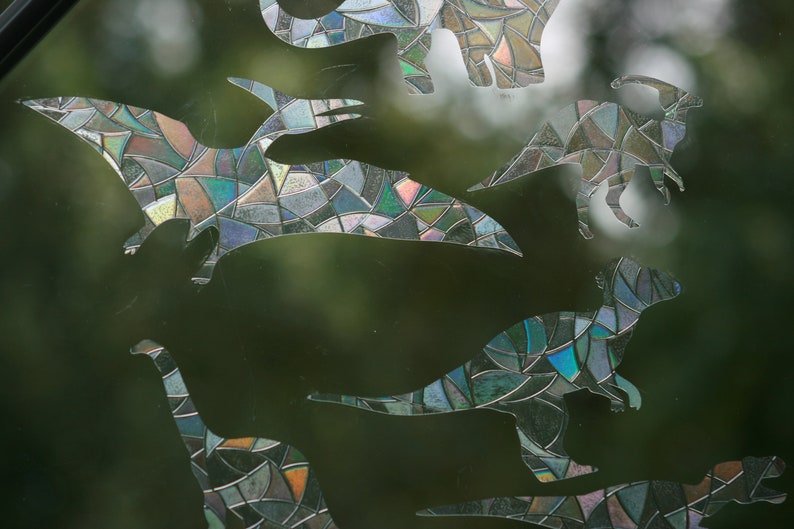 Dinosaur Window - 7 Clings. Window / Room Decor. Sun Catcher. Rainbow Window Prism…, photo 5 of 10