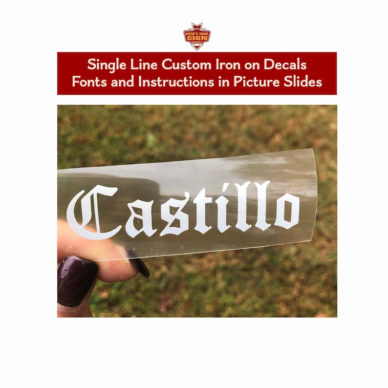 Personalized /Custom Name Iron On Vinyl Decal /Transfer Sold By Total Length. DIY…, photo 1 of 10
