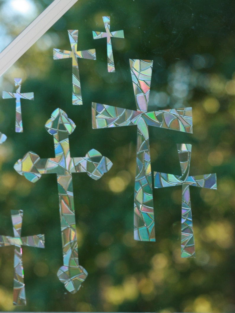 Cross Window Clings - 11 total with bonuses! Sun Catcher. Rainbow Window Prism…, photo 2 of 10