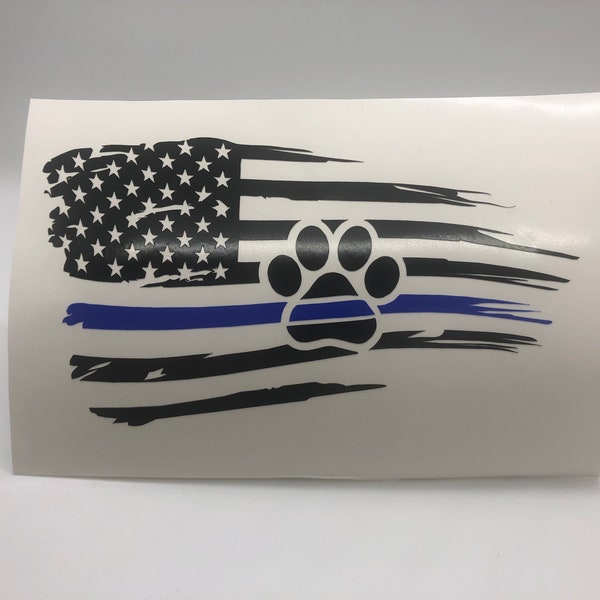 thumbnail image 2 of 1Pcs Police Officer Thin Blue Decal Car Stickers Line American Flag 2 of 11