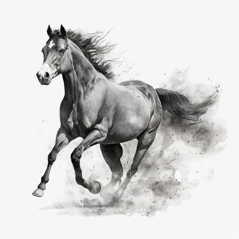 Hand Drawn Horse Art Print: Equine Illustration (Digital Download), photo 2 of 2