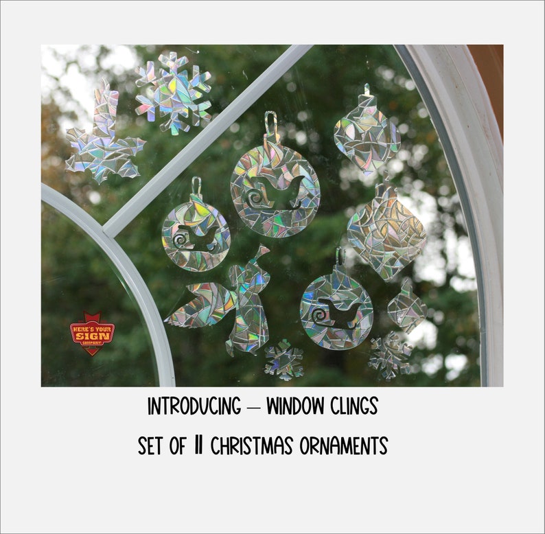 Christmas Ornaments, Angel and Snowflake Window Clings Sun Catcher. Rainbow Prism…, photo 1 of 10