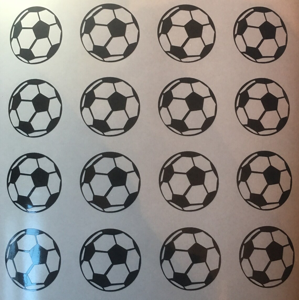 Sheet of 3 Vinyl Soccer Ball Decals/Stickers Gift bag Etsy