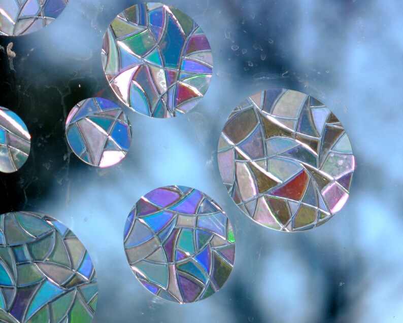 Rainbow Window Clings: Circle Dots, Sun Catcher Prism (Set of 34), photo 3 of 9