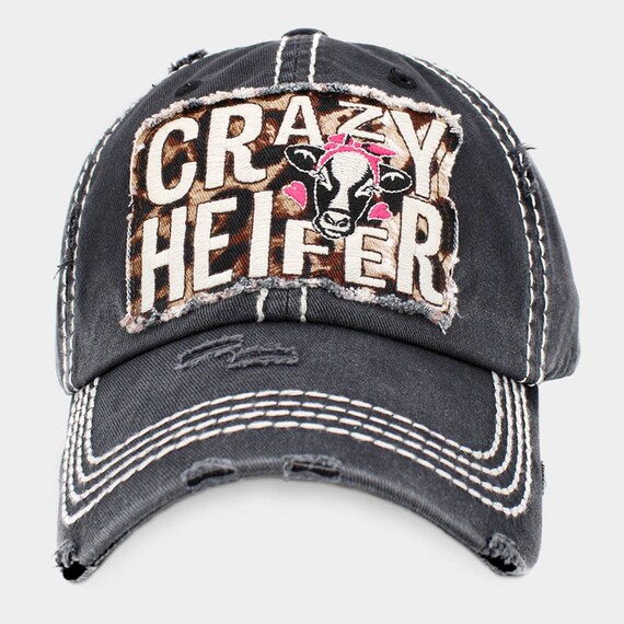 Crazy Heifer Vintage Baseball Cap for 
