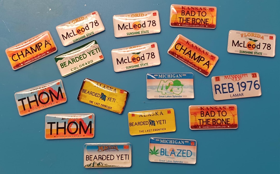 Model Based Plates 2 Custom RC License Plates – 50 State Plates for Scale Model Rc's (1/5 ...