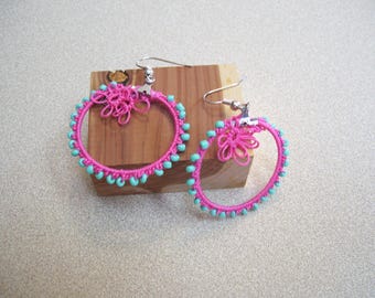 Shuttle tatted earrings