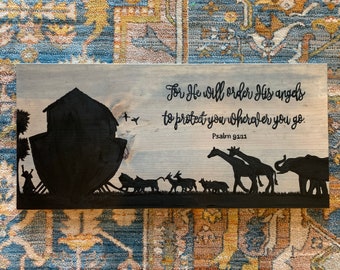 noah's ark baby room decor