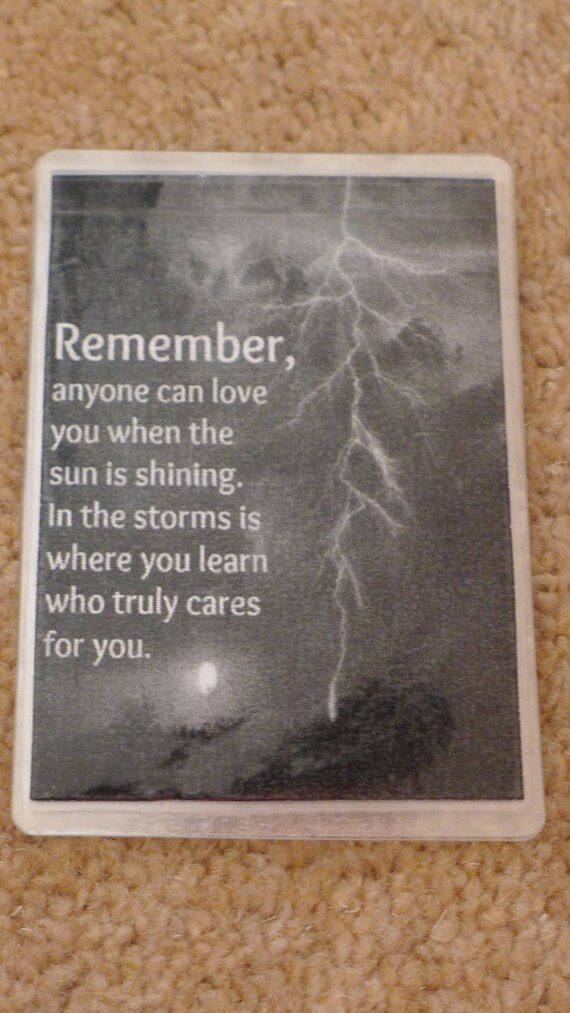 Items similar to Laminated Wallet Size Inspirational Quote/Message