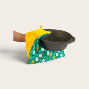 Handmade Turtle Pineapple Pot Holder | Reversible Trivet, Bowl Cozy, Oven Mitt Alternative