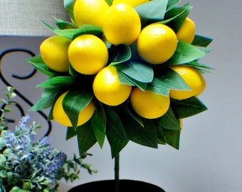 Lemon tree arrangement, Farmhouse Arrangement, Lemon tree and greenery arrangement, tabletop or centerpiece